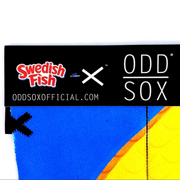 🆕 Swedish Fish Candy Odd Sox Crew Novelty Socks - Picture 2 of 7